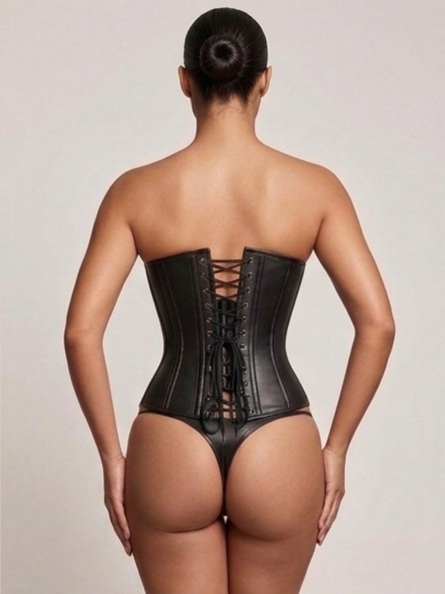 Pinnacle Genuine Leather Over bust Corset - Image 2