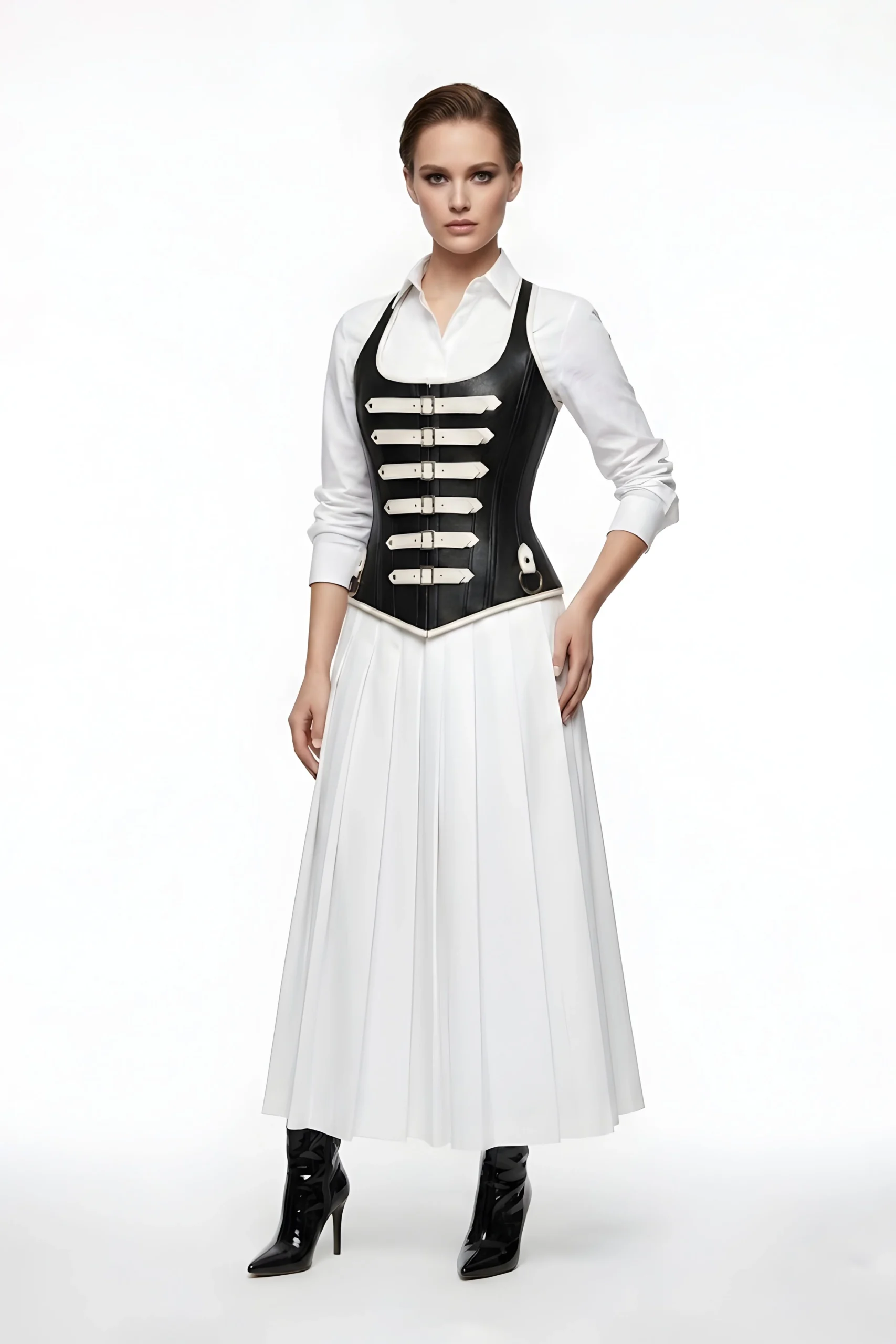 Vanguard Luxe Genuine Leather Over bust Corset